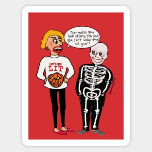 Skinny Skeleton Sticker